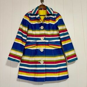 Boden Multicolor Cotton Twill Trench Coat size 4